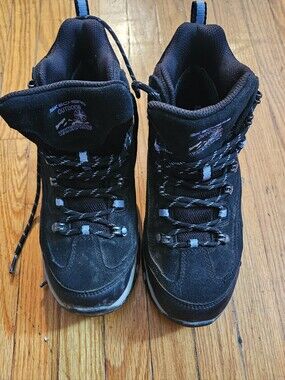 Skechers Black and Light Blue Waterproof Hiking Boots